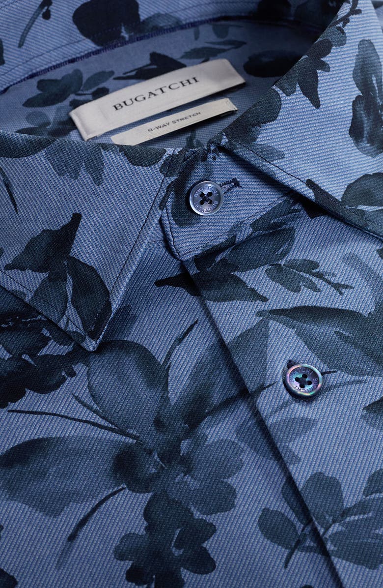 Bugatchi James OoohCotton<sup>®</sup> Floral Button-Up Shirt, Alternate, color, Cobalt