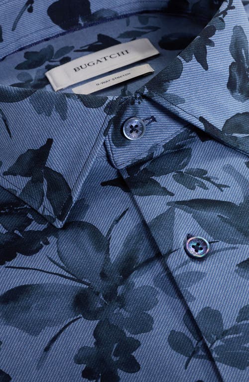 Bugatchi James Ooohcotton® Floral Button-up Shirt In Blue