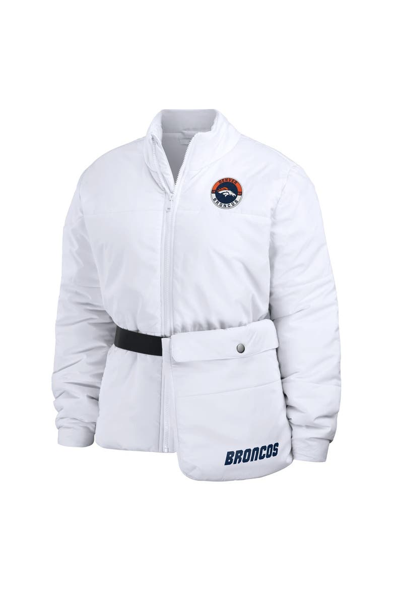 Women's WEAR by Erin Andrews  White Denver Broncos Packaway Full-Zip Puffer Jacket, Alternate, color, White