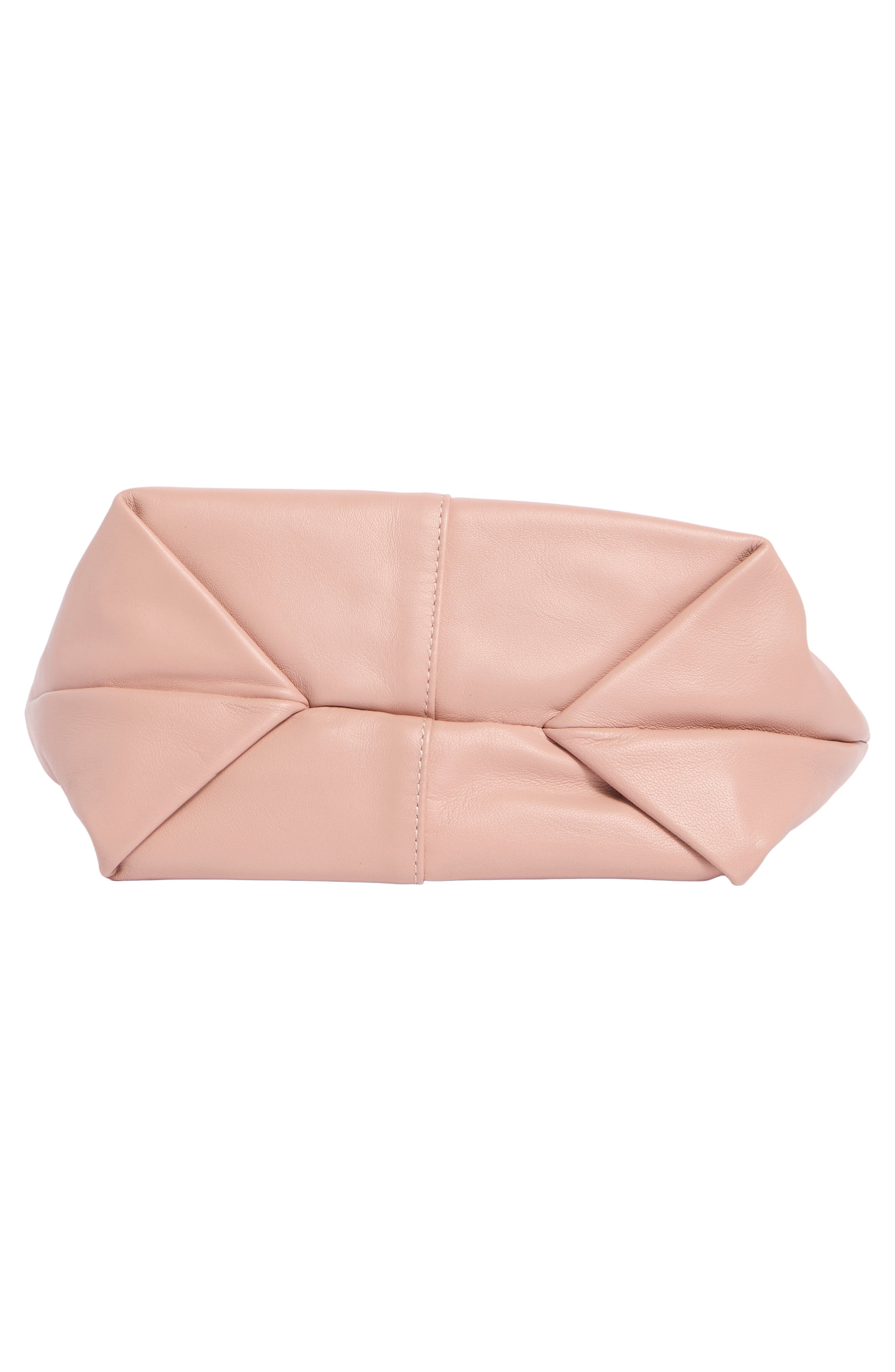 Small Cozy Leather Handbag, Alternate, color, BLUSH