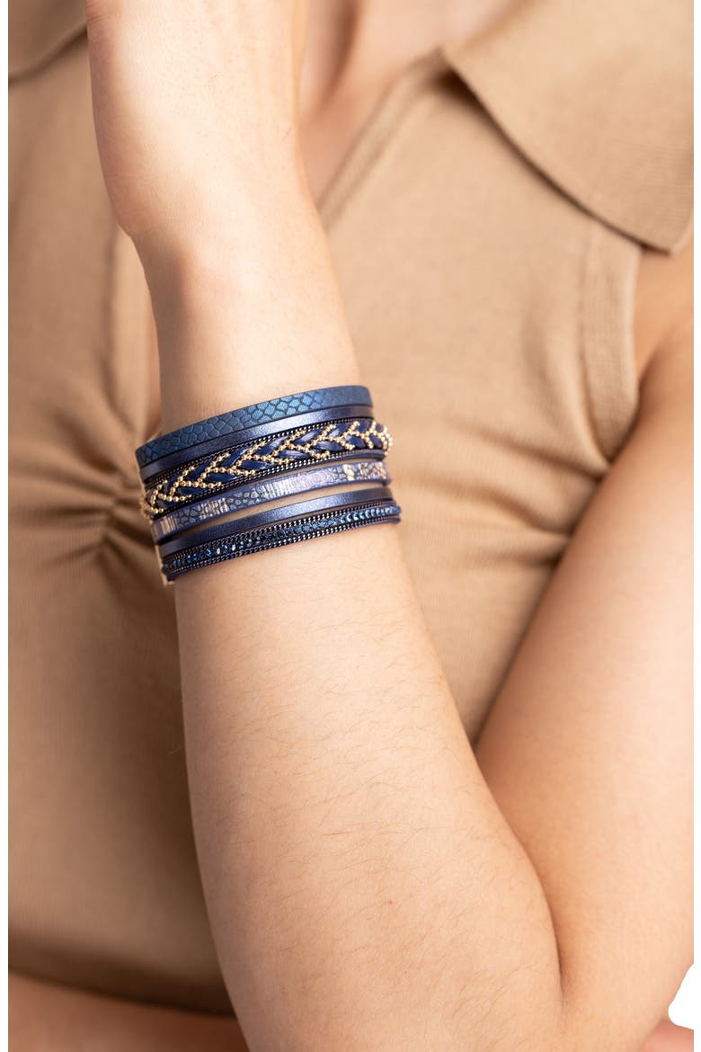 Livio Braided Bracelet, Alternate, color, NAVY