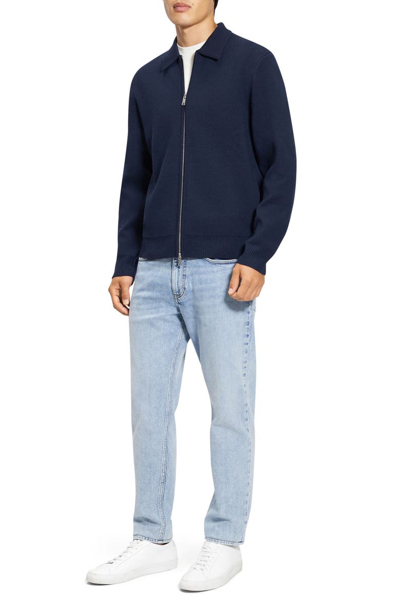 Theory Cameron Merino Wool Zip Cardigan, Alternate, color,