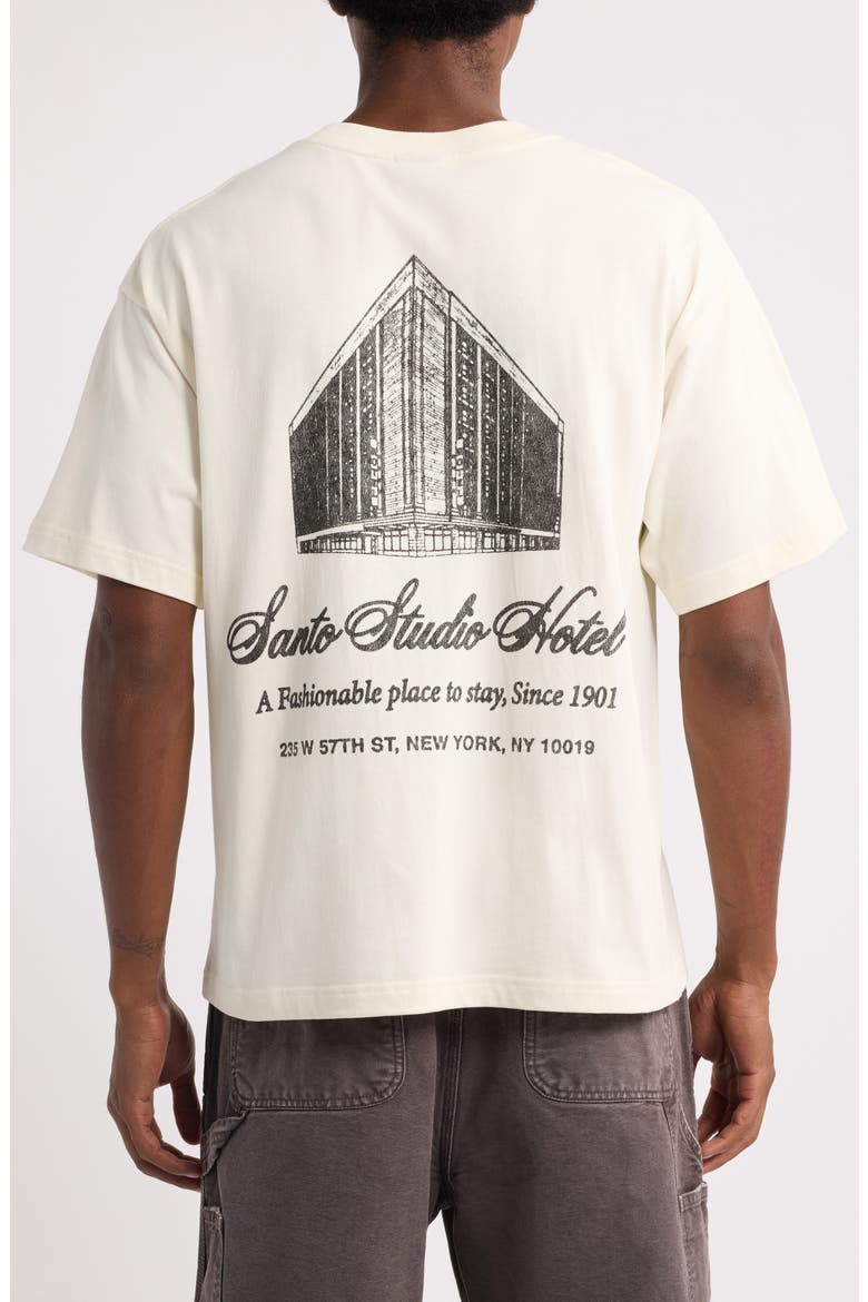 NY Hotel Graphic Cotton T-Shirt, Alternate, color, CREAM