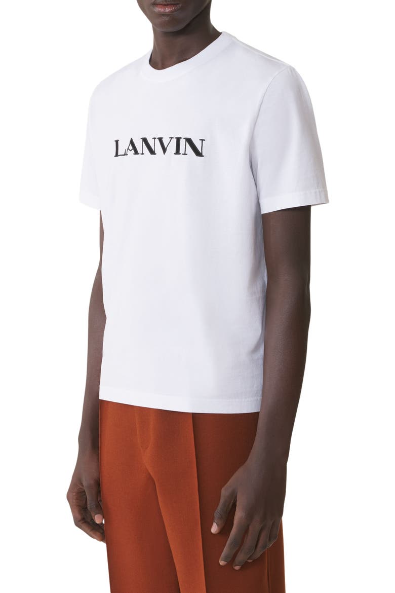 Embroidered Cotton T-Shirt, Alternate, color, Blanc Optique