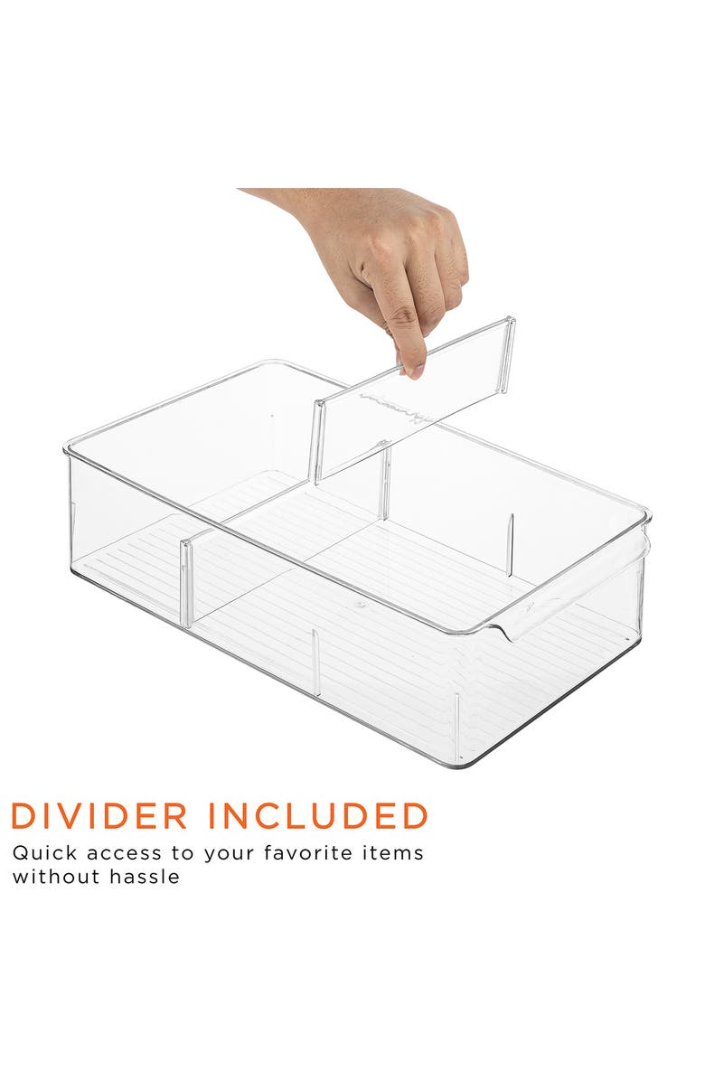 SORBUS 3-Pack Clear Lidded Organizer Bins, Alternate, color, 