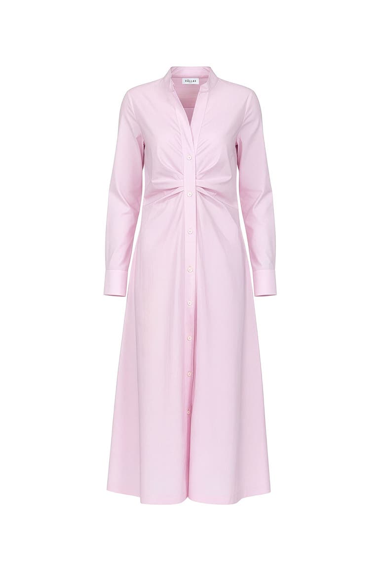 GENNY Long Sleeve Shirt Dress Pink, Main, color, Pink