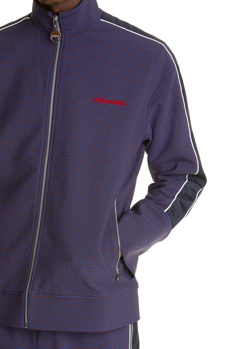 Ahluwalia Check Emblem Logo Track Jacket, Alternate, color,