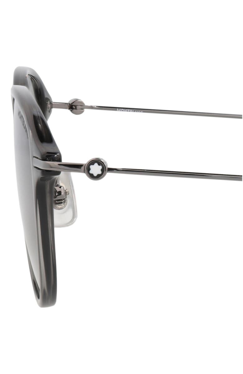 Montblanc 51mm Round Sunglasses, Alternate, color, Grey Ruthenium Grey
