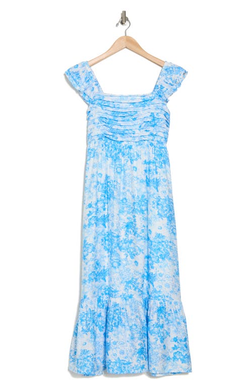 BLU PEPPER BLU PEPPER FLORAL PLEATED MIDI DRESS 