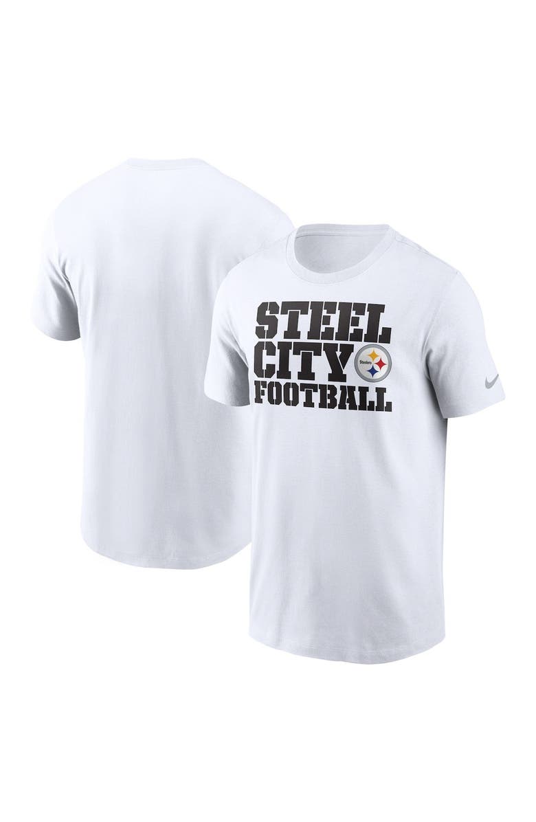 Nike Men's Nike White Pittsburgh Steelers Local Essential T-Shirt, Main, color,