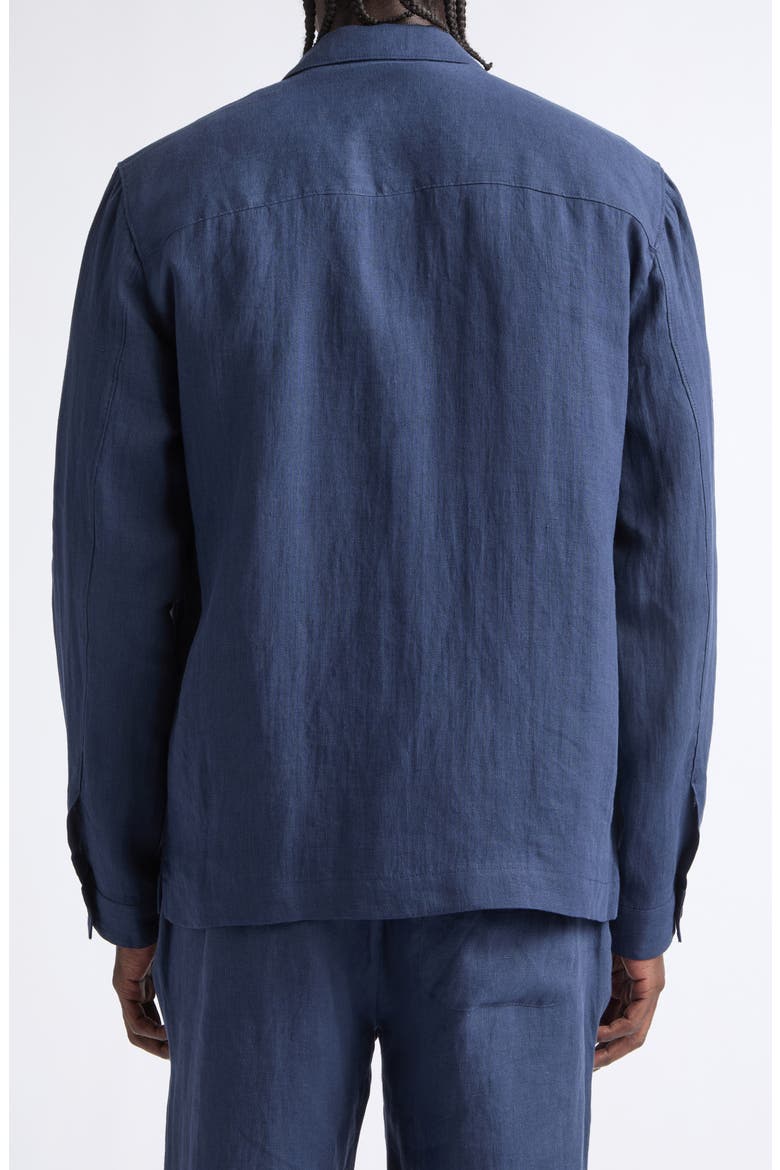 Linen Overshirt, Alternate, color, LIGHT NAVY
