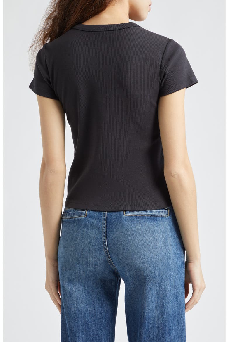 Lexi Sun-In Rib Crewneck T-Shirt, Alternate, color, BLACK