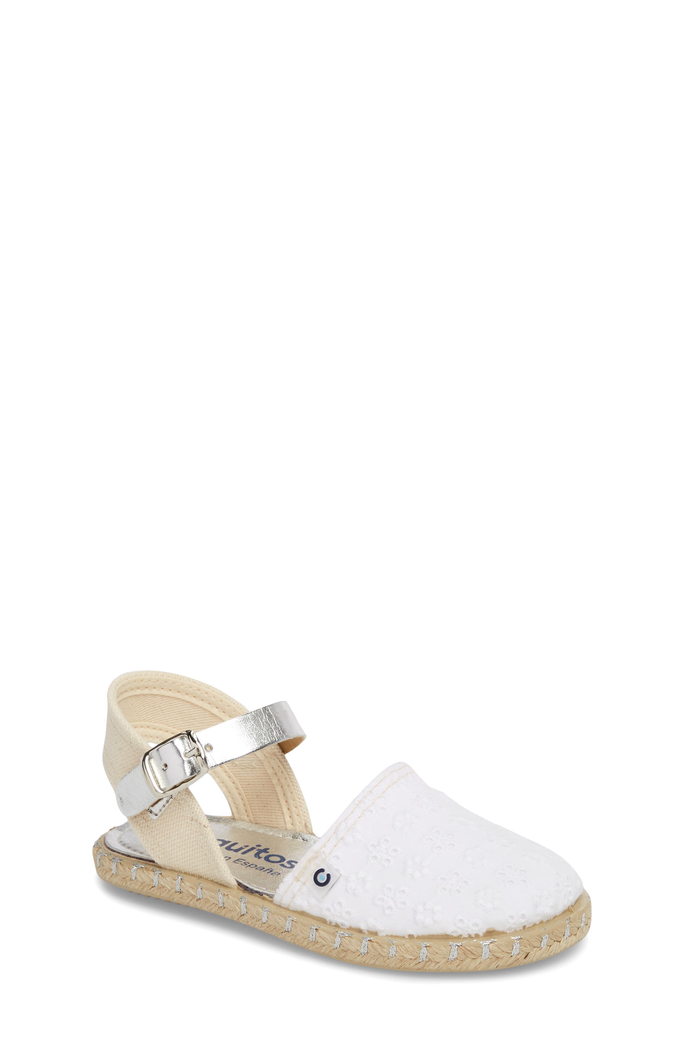 Batista Espadrille Flat, Main, color, WHITE