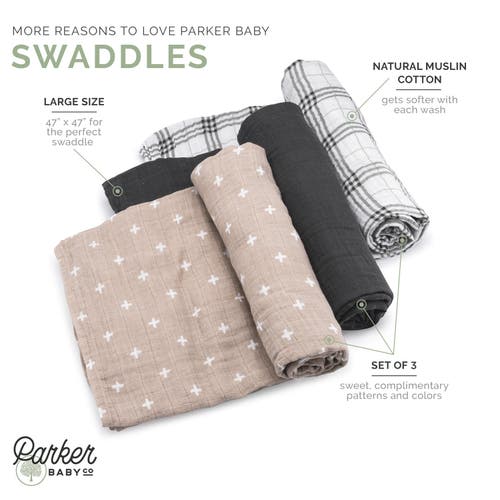 Parker Baby Co. Swaddle Set In Classics