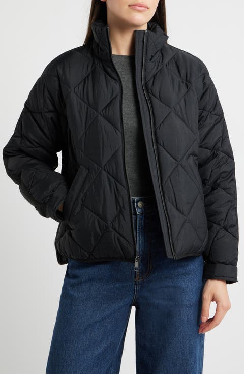 Crop Diamond Quilted Jacket