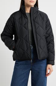 BCBG Crop Diamond Quilted Jacket
