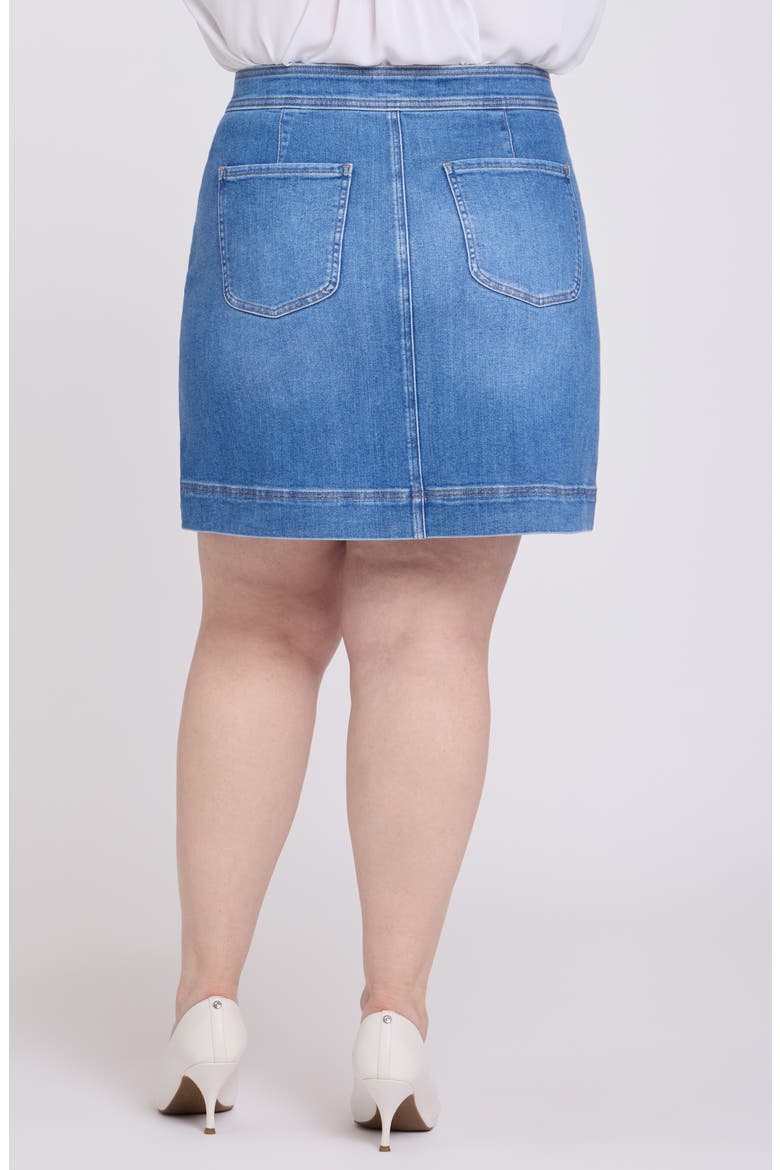 High Waist Utility Denim Skirt, Alternate, color, BLUE PARADISE