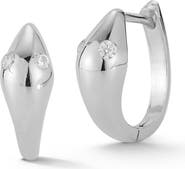 SPHERA MILANO Cubic Zirconia Snake Huggie Hoop Earrings