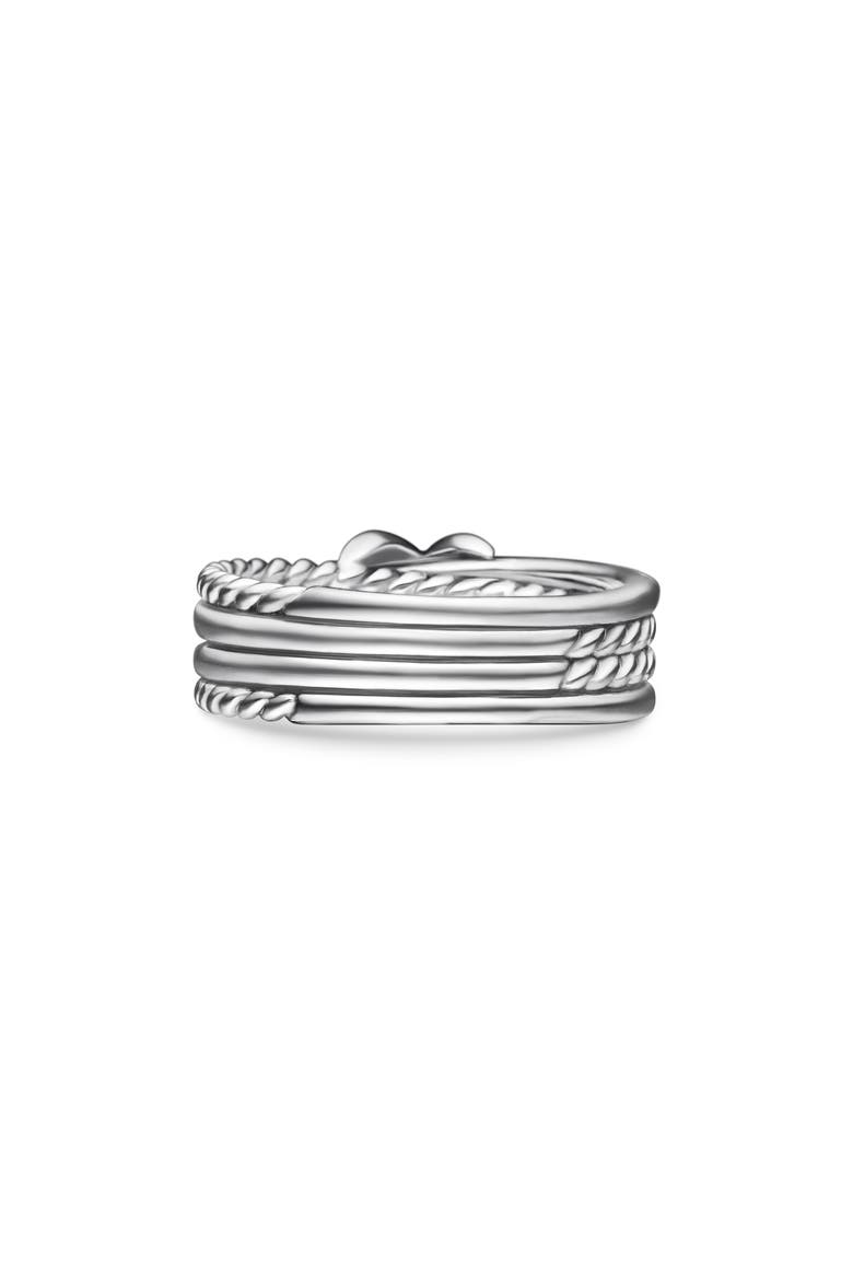 X Crossover Ring with Diamonds, Alternate, color, DIAMOND