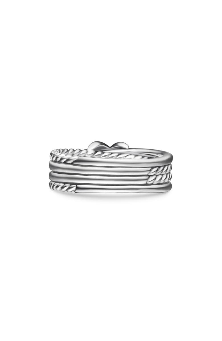 David Yurman X Crossover Ring with Diamonds, Alternate, color, Diamond