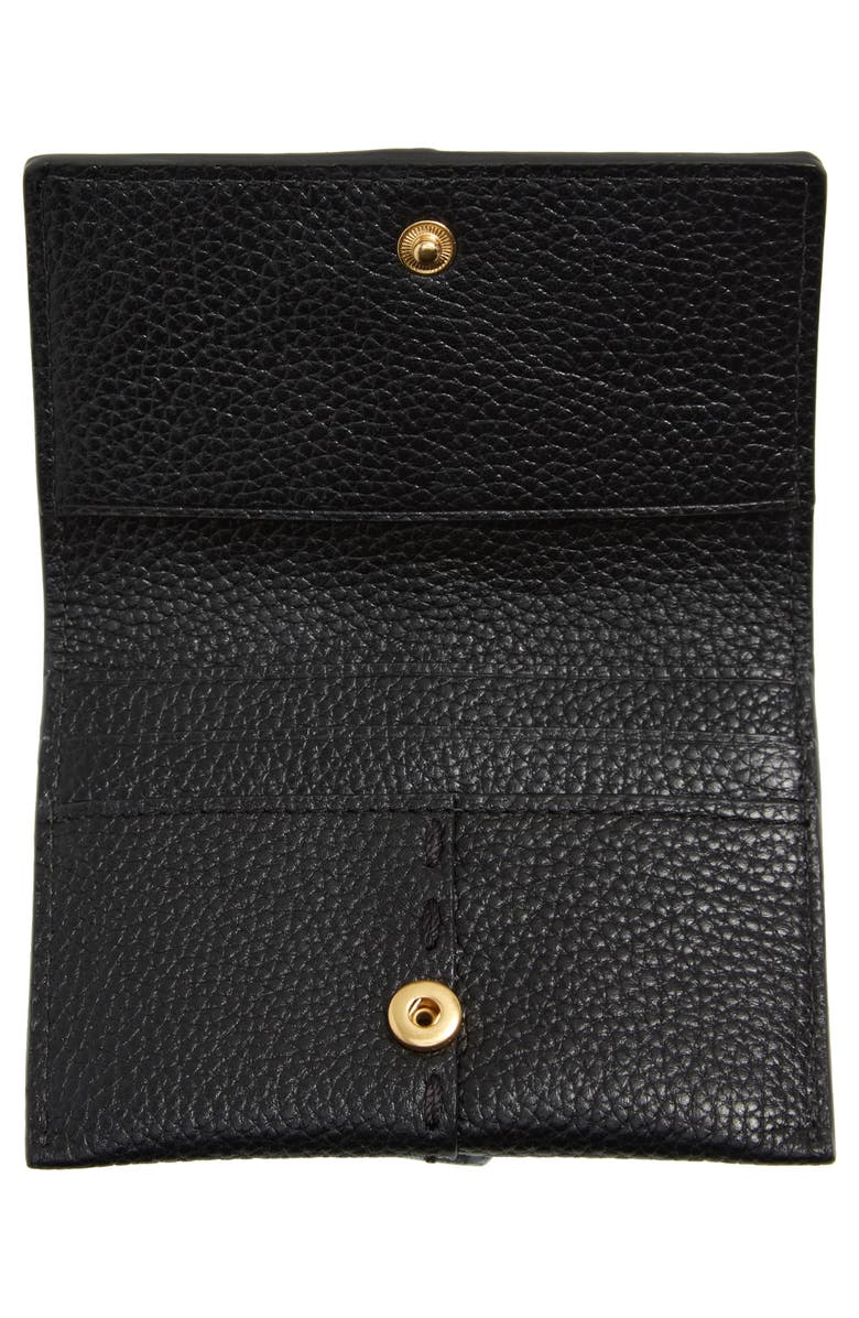 Tory Burch McGraw Leather Flap Card Case, Alternate, color, 