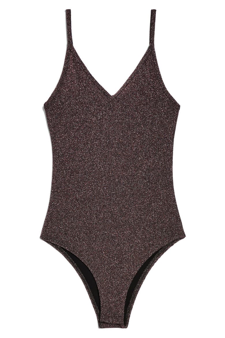 Metallic Bodysuit, Main, color, PINK