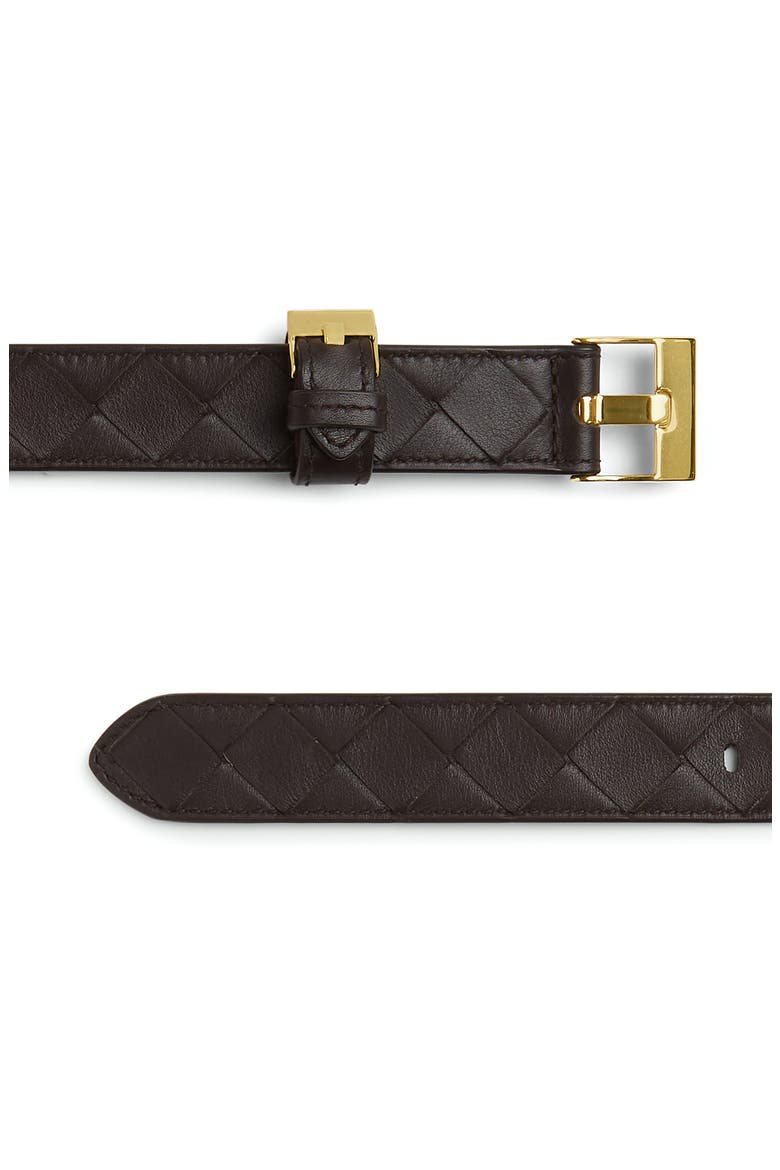 Watch Intrecciato Leather Belt, Alternate, color, 2190 FONDANT-M BRASS