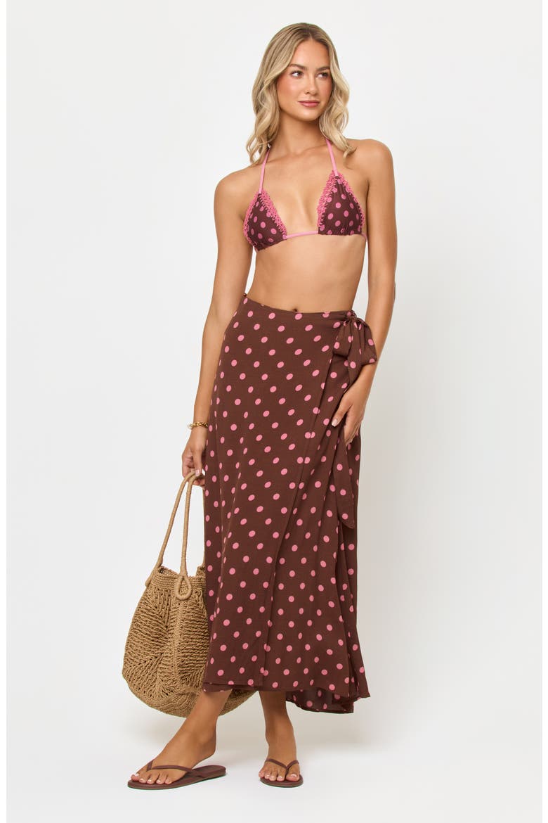 Ever Polka Dot Cover-Up Wrap Skirt, Alternate, color, ALOTTA POLKA DOT