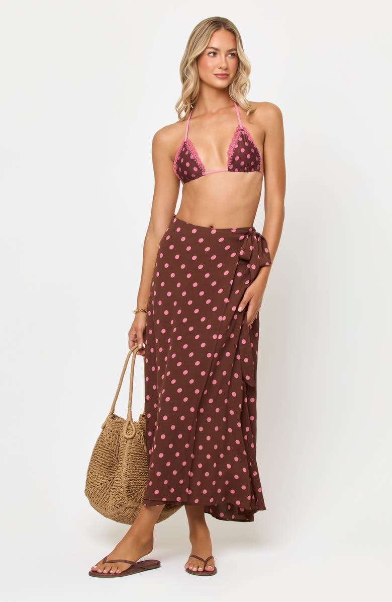 LSPACE Ever Polka Dot Cover-Up Wrap Skirt, Alternate, color, Alotta Polka Dot