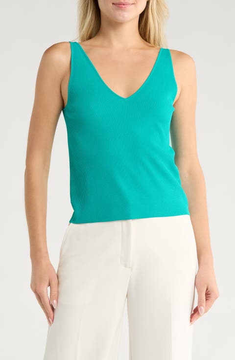 Double V Sweater Tank