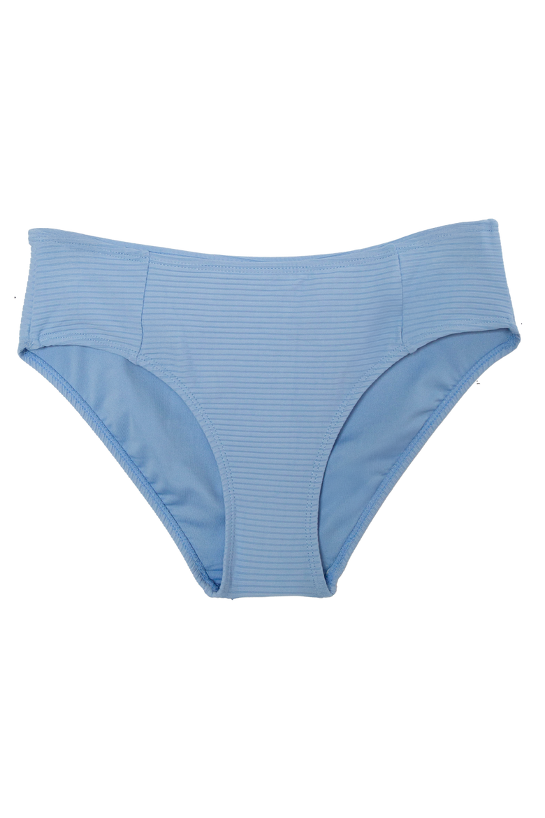 Flat Rib Classic Bikini Bottom, Alternate, color, Celeste