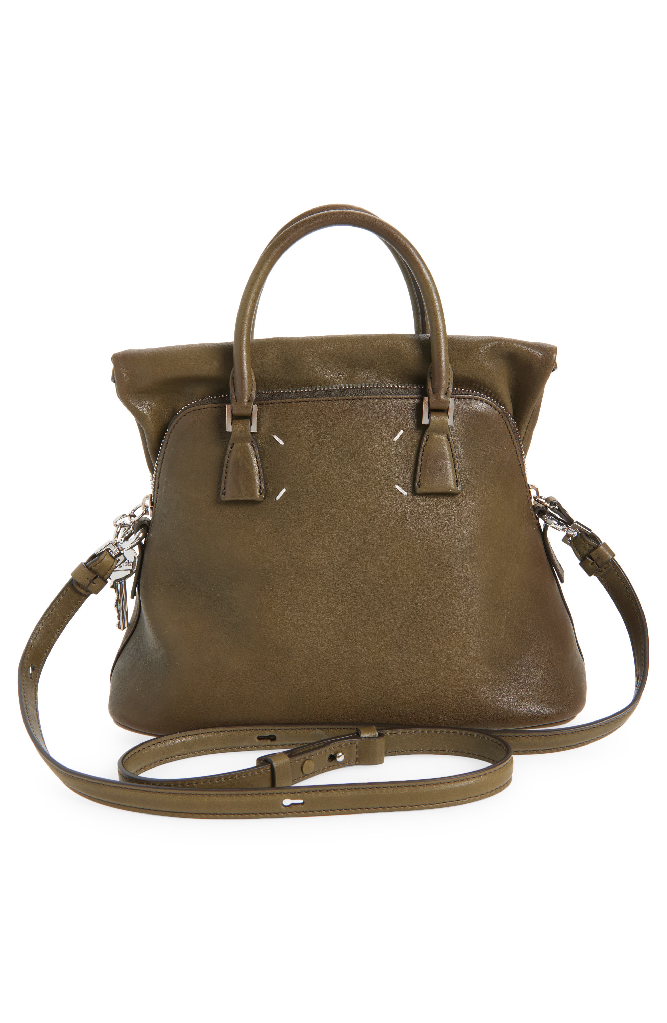 Maison Margiela Mini 5AC Loved To Death Leather Tote, Alternate, color, Khaki