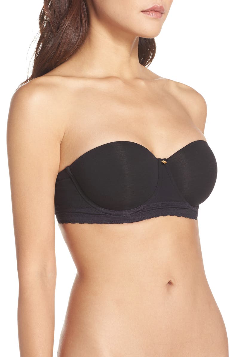Natori Truly Smooth Strapless Underwire Bra, Alternate, color, Black