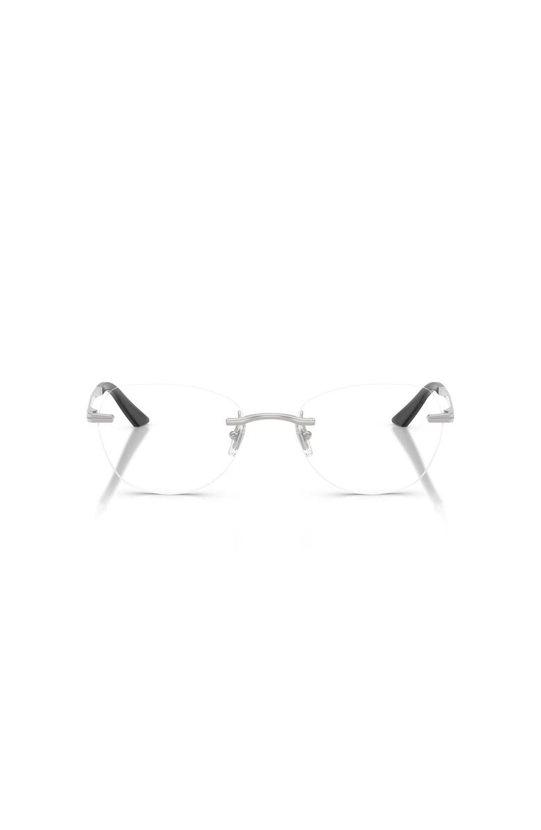 Versace 55mm Irregular optical glasses, Alternate, color, Silver