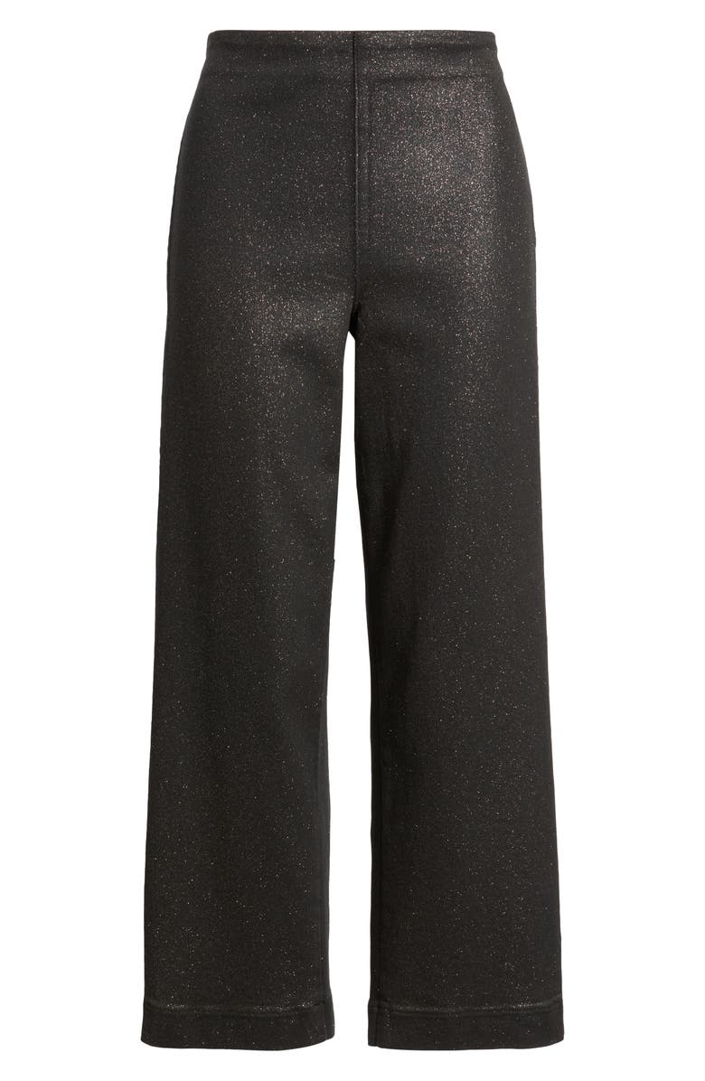 Frank & Eileen Westport Ankle Wide Leg Pants, Alternate, color, Gold Glitter Black Wax