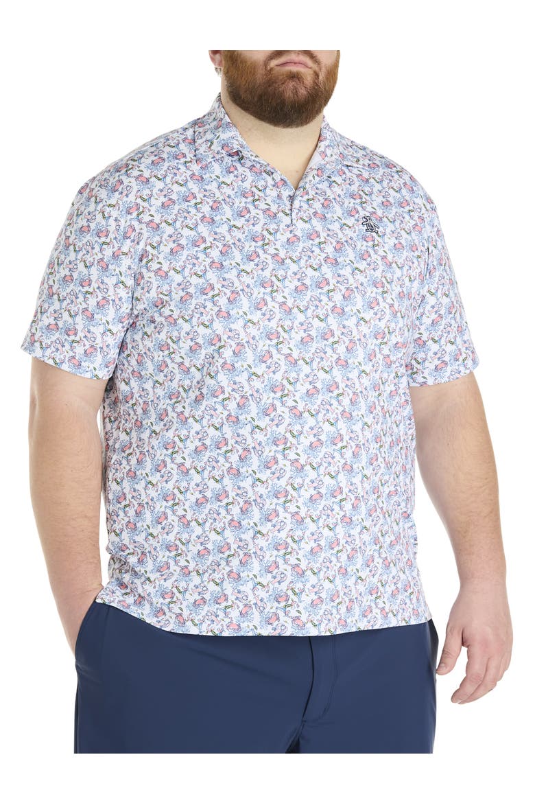Big & Tall Pete In The Ocean Caddy Polo Shirt, Main, color, BRIGHT WHITE