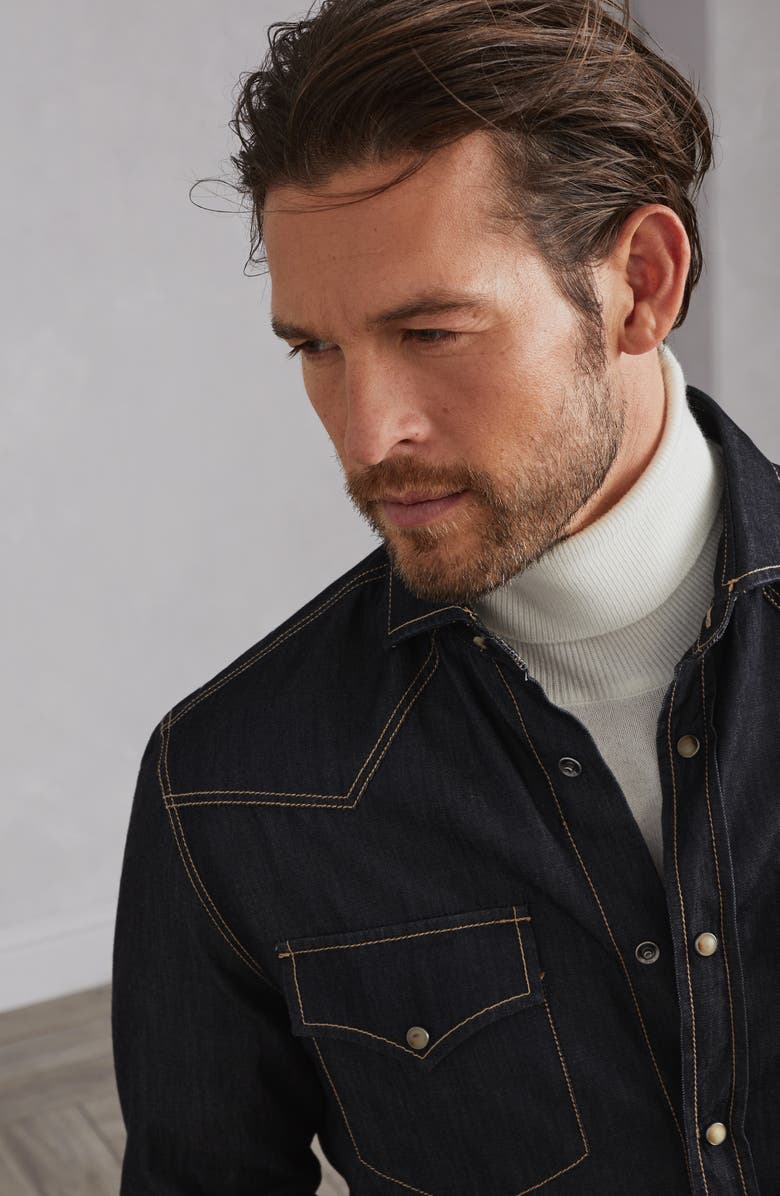 Brunello Cucinelli Lightweight denim shirt, Alternate, color, 