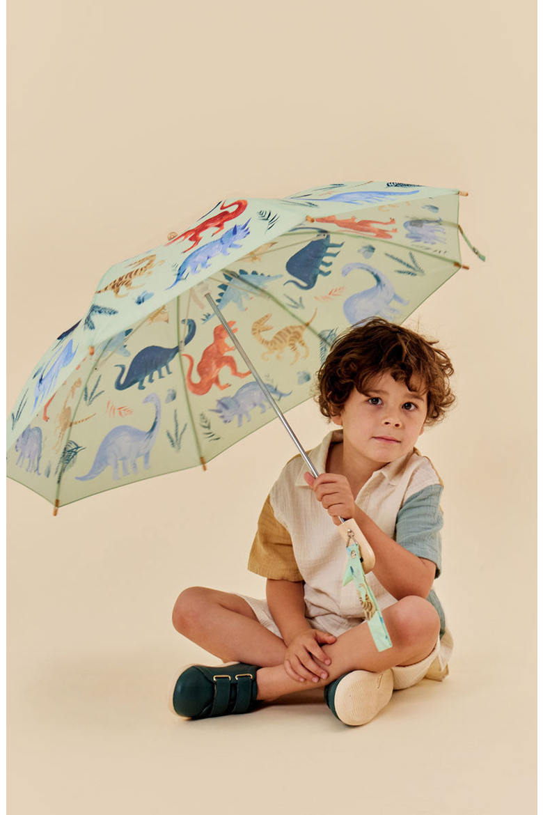 Meri Meri Duckling Umbrella, Alternate, color, Dinosaur Kingdom