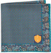CLIFTON WILSON Paisley Silk Pocket Square