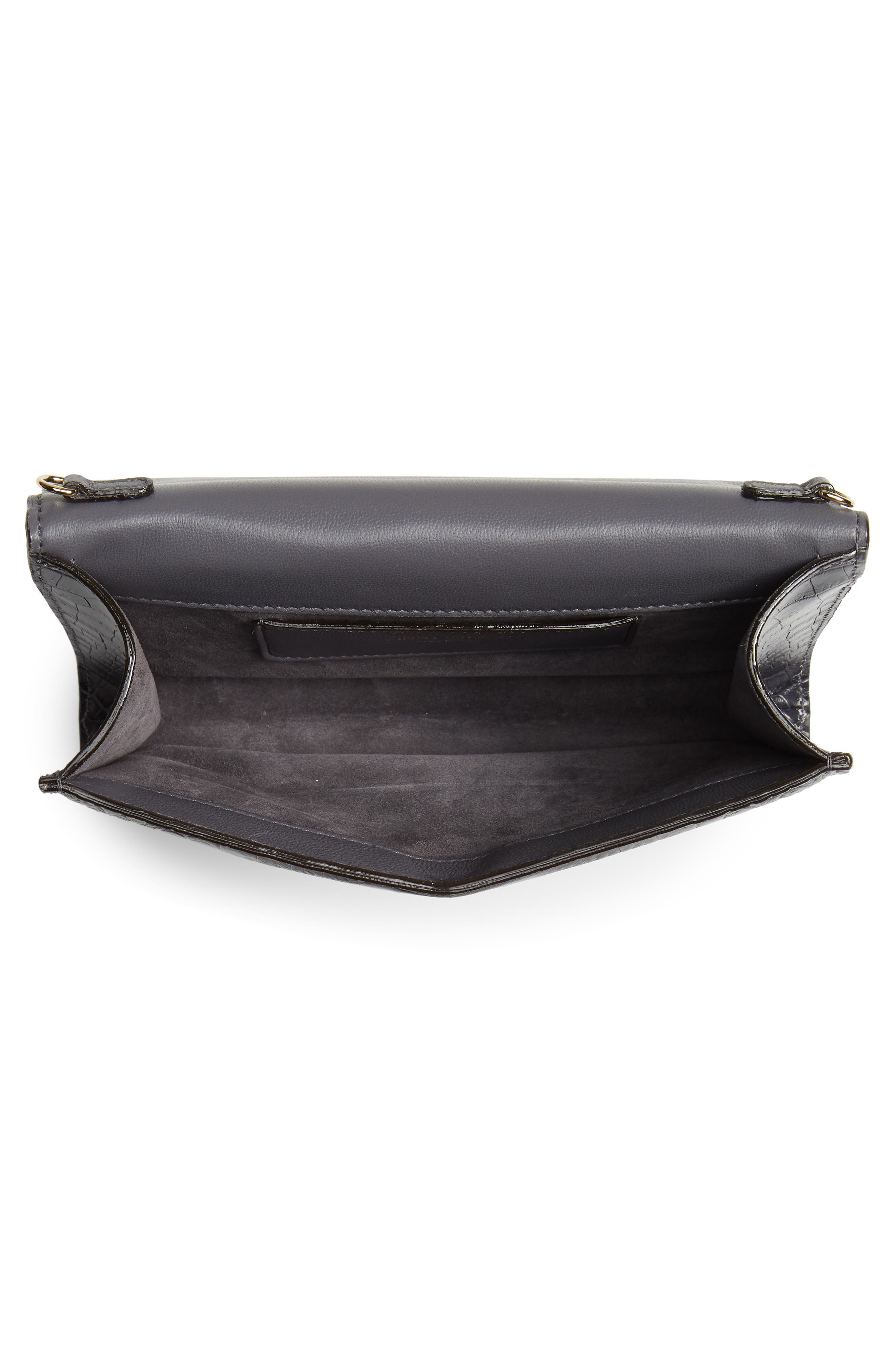 Jimmy Choo Varenne Croc Embossed Leather Clutch, Alternate, color, 