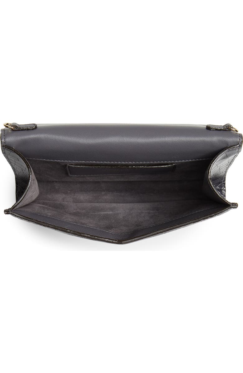 Jimmy Choo Varenne Croc Embossed Leather Clutch, Alternate, color,