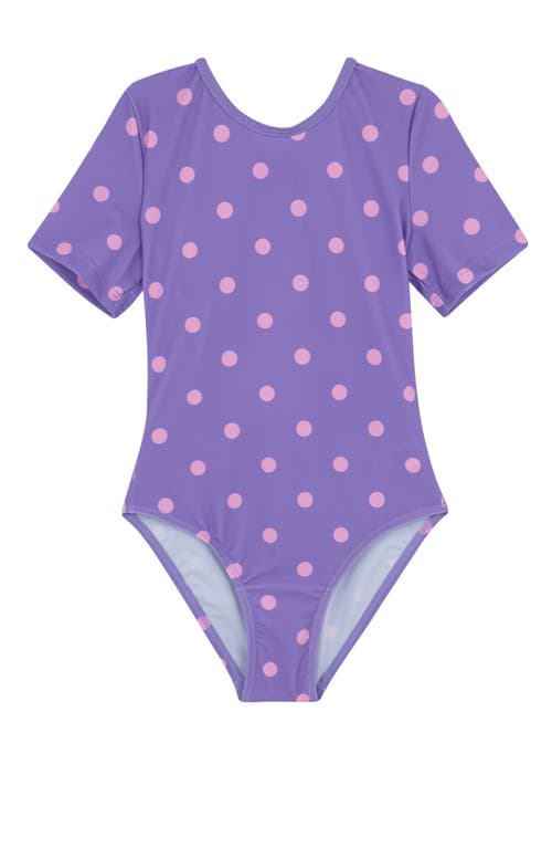 Shop Gottex Kids Dot Dot Dot Short Sleeve Open Tie Back One Piece