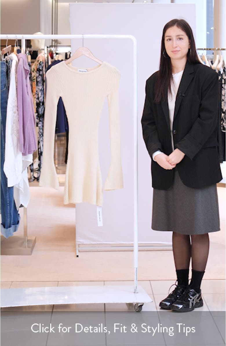 Osment Long Sleeve Knit Minidress, sales video thumbnail