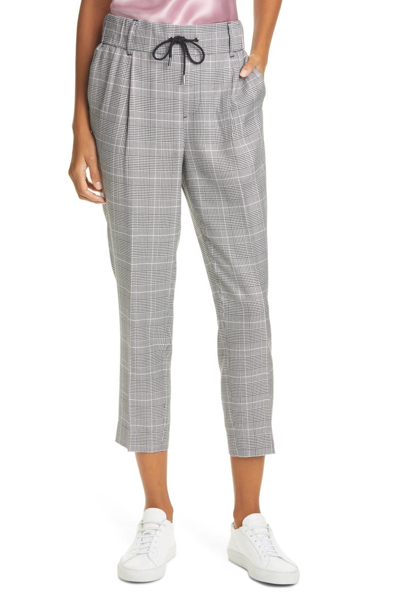 ATM Anthony Thomas Melillo Glen Plaid Crop Pants, Main, color, 
