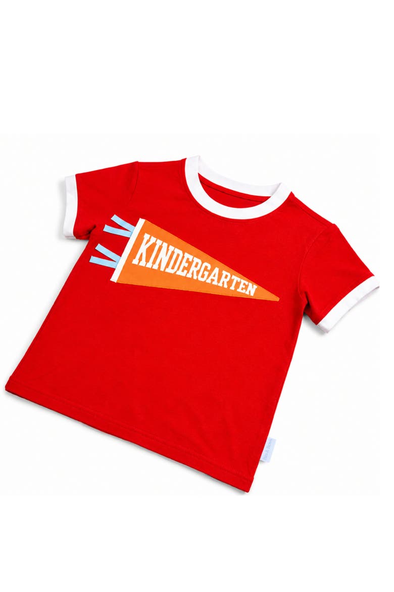 Kindergarten Crewneck T-Shirt, Alternate, color, Red/Orange/Blue/White