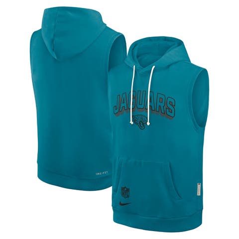Men's Nike Teal Jacksonville Jaguars Sideline Performance Sleeveless Pullover Hoodie