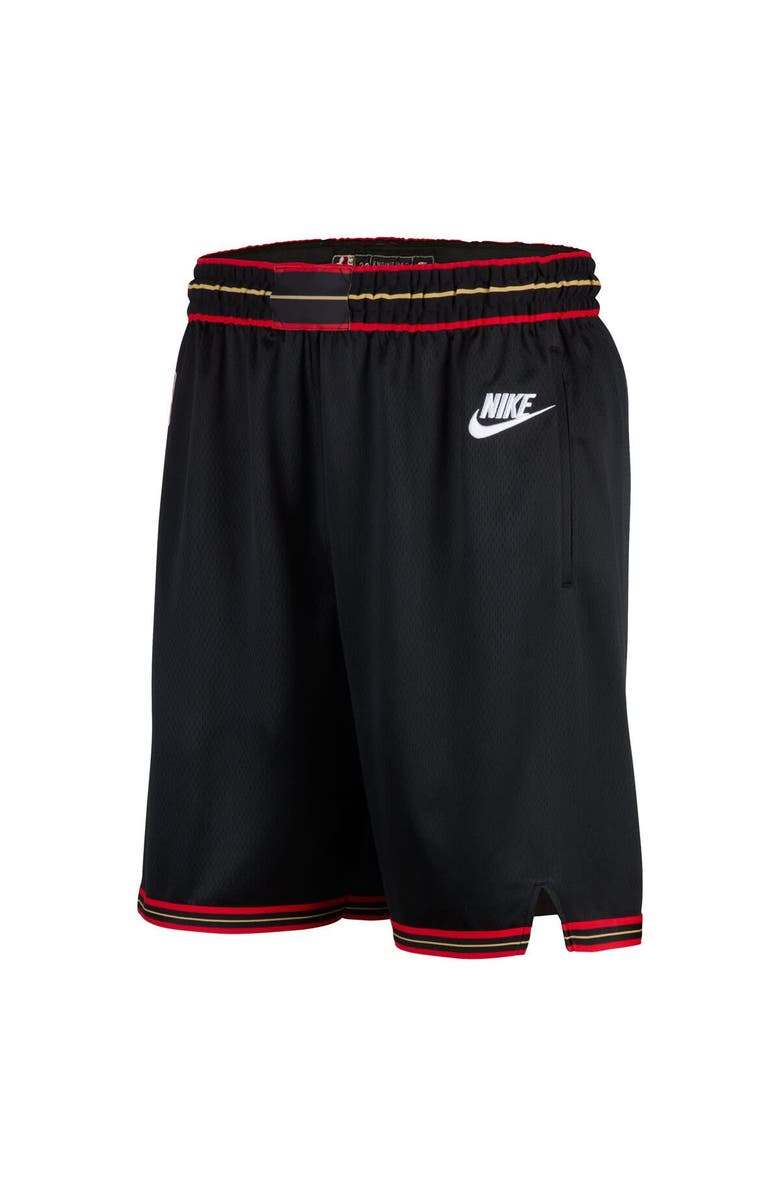 Nike Men's Nike Black Philadelphia 76ers Classic Edition Hardwood Classics Swingman Shorts, Alternate, color, Black