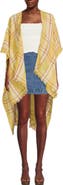 SAACHI Plaid Linen & Cotton Ruana