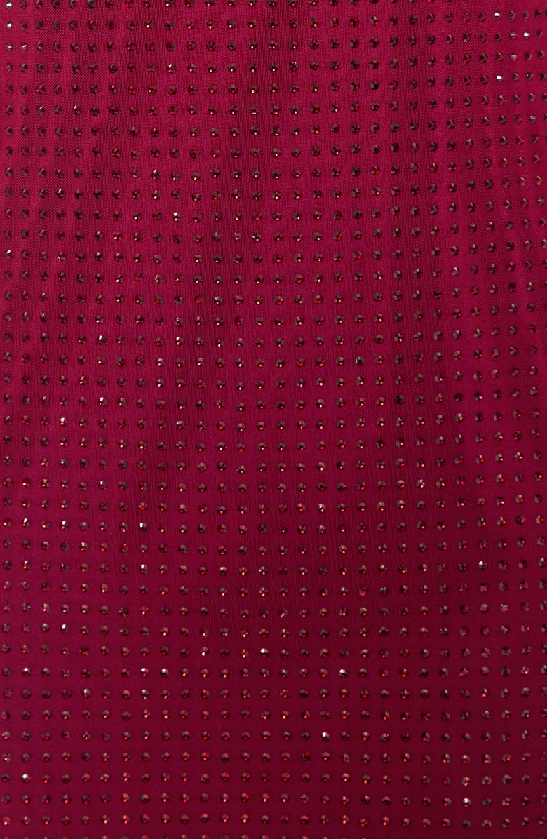 VICI Collection Rhinestone Detail Mesh Dress, Alternate, color, Burgundy