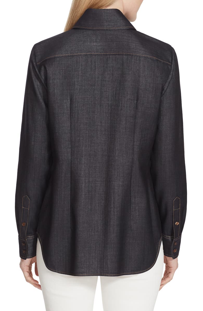 Lafayette 148 New York James Mercantile Cloth Blouse, Alternate, color, 